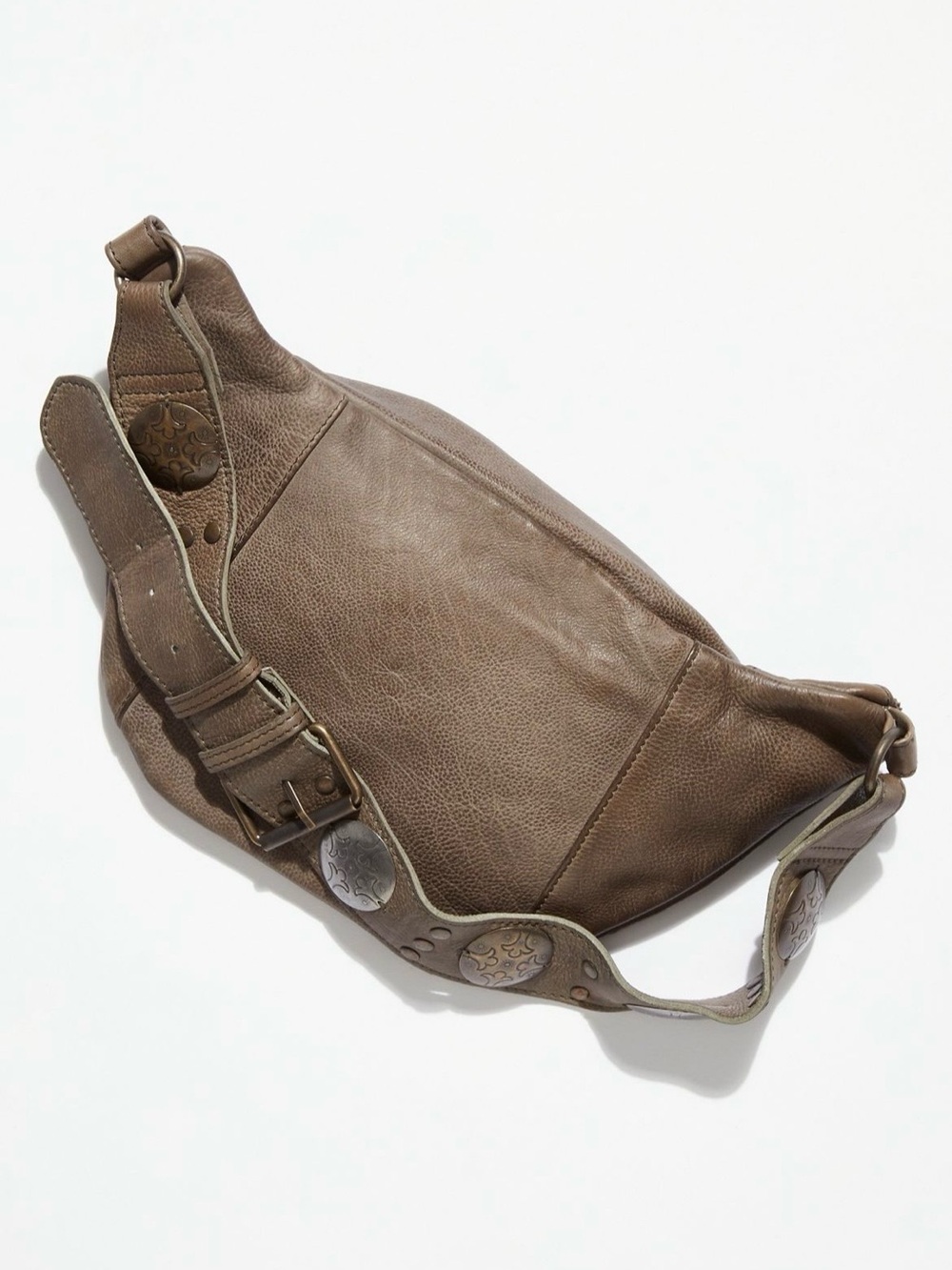 Free People Wilder Leather Concho Embellished Sling Bag in Frozen Earth - Picture 6 of 16